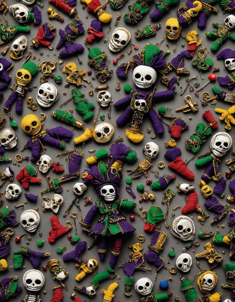 Sinister Mardi Gras Voodoo Doll