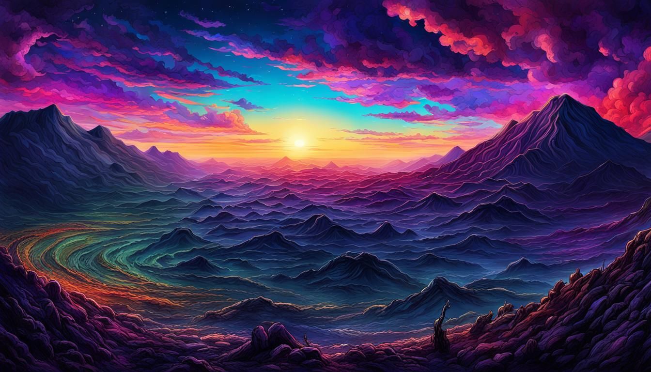 Psychedelic Bohemian Rhapsody in Vivid Colors