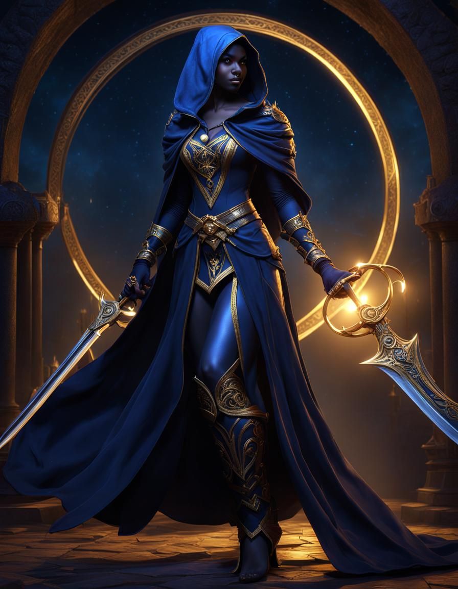 Drow Blade Dancer of Eilistraee in Moonlight