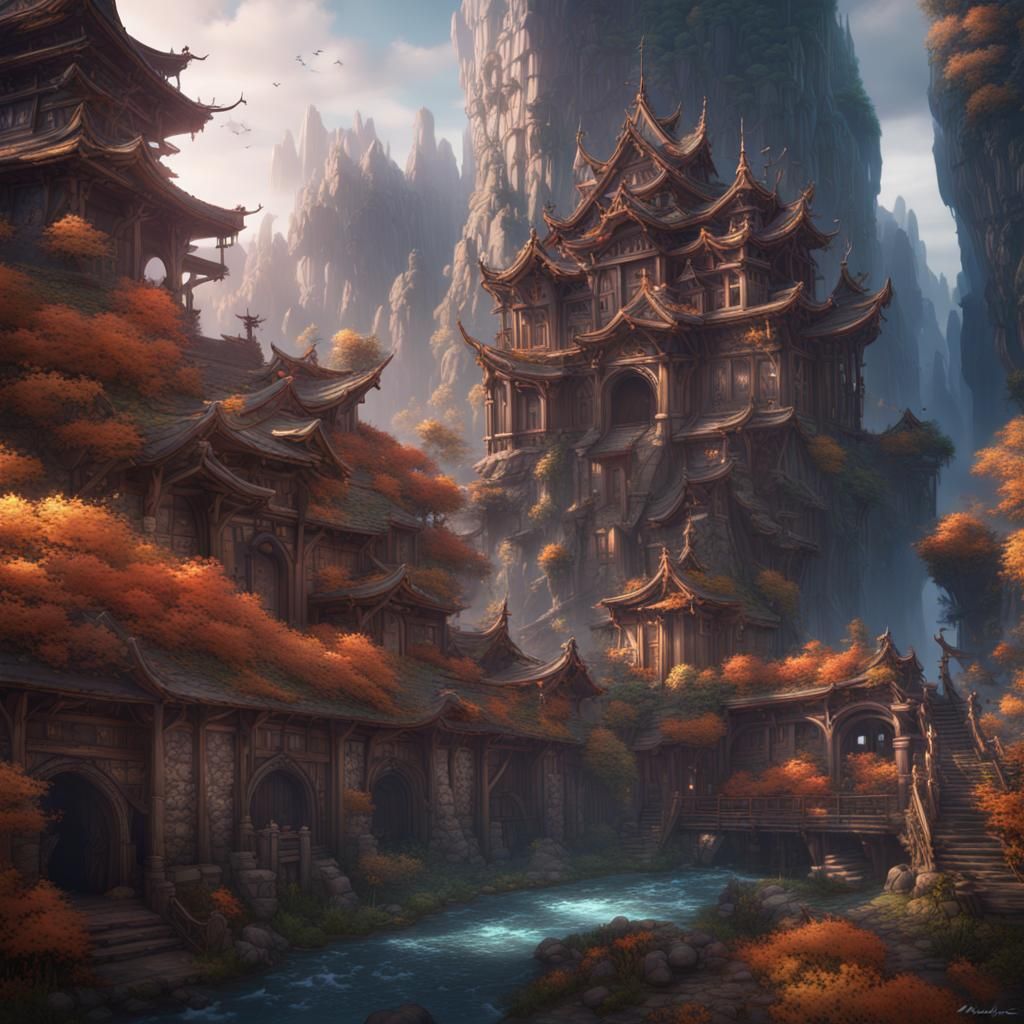 Fantastical Matte Painting in Deep Color