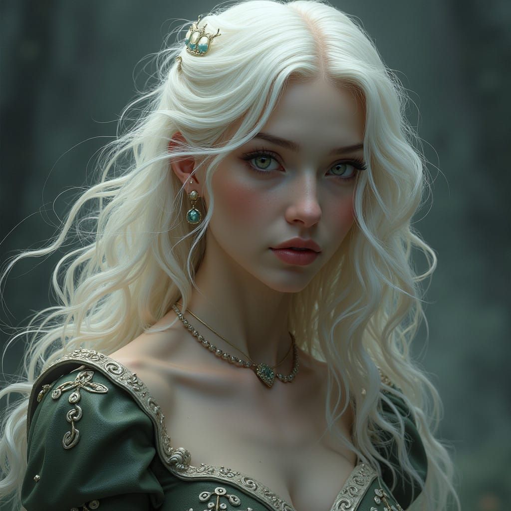 Regal Woman in Mystical Aura, Rendered in 8K Detail