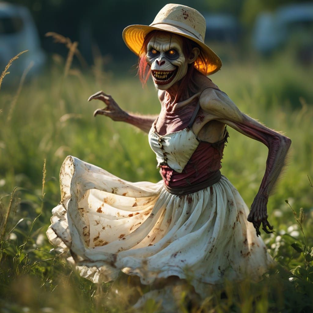 Vibrant Digital Art of a Zombie Monkey Monster Clown in the ...