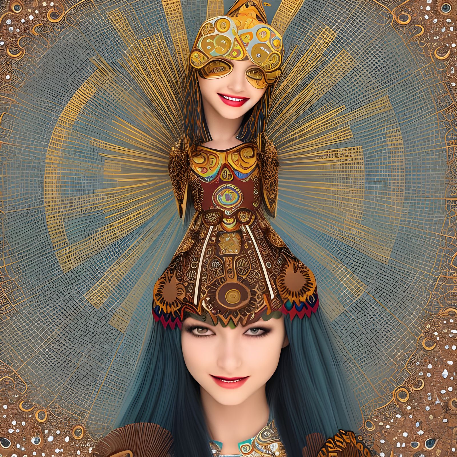 Kazakh Woman in National Costume: Detailed Photography