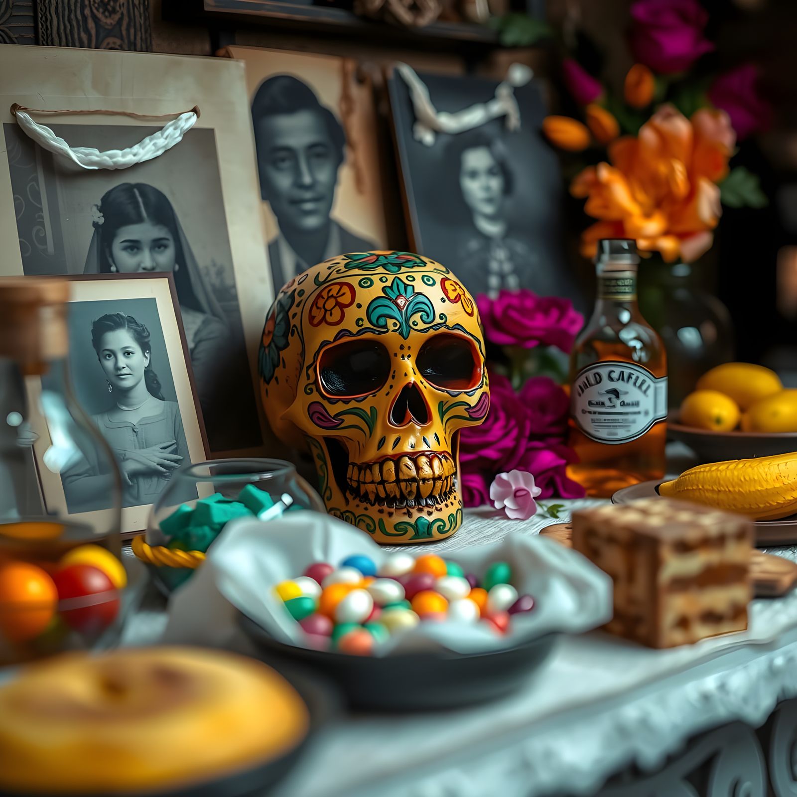Day of the Dead Sugar Skull Altar