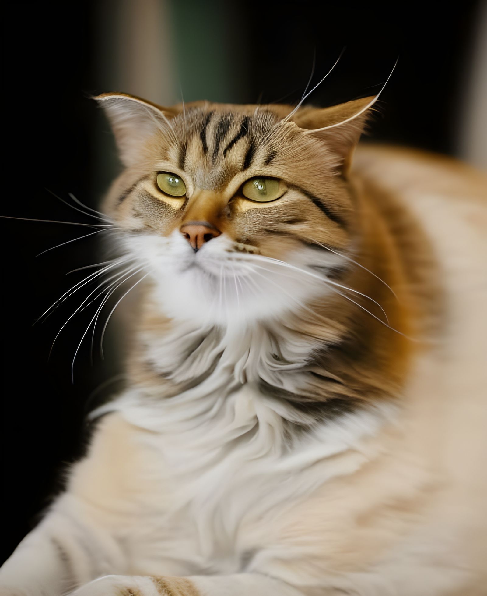 Surreal Cats on Antique Furniture with Embroidery