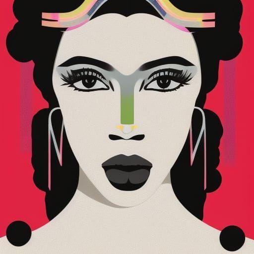 Pop Art Portrait of a Beautiful Black Woman