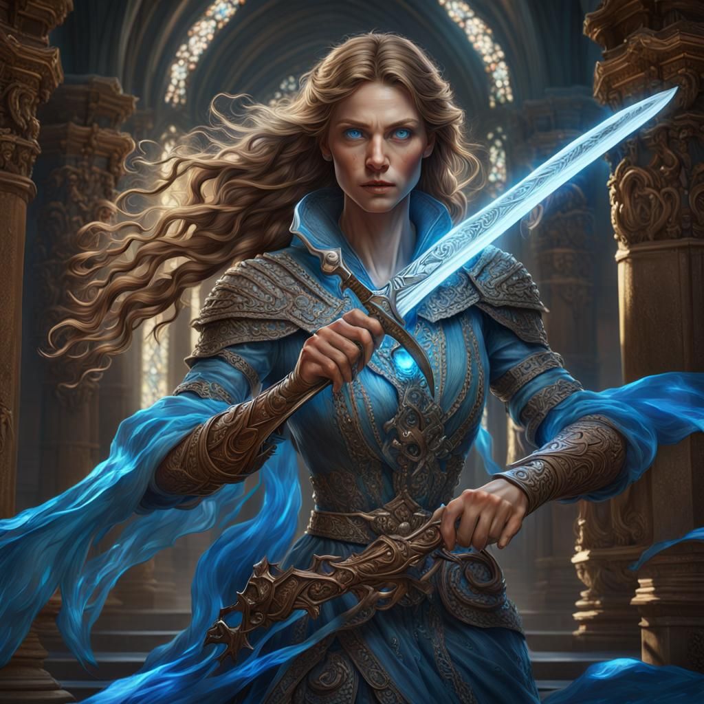 Spectral Dagger Rogue in Dark Fantasy Style