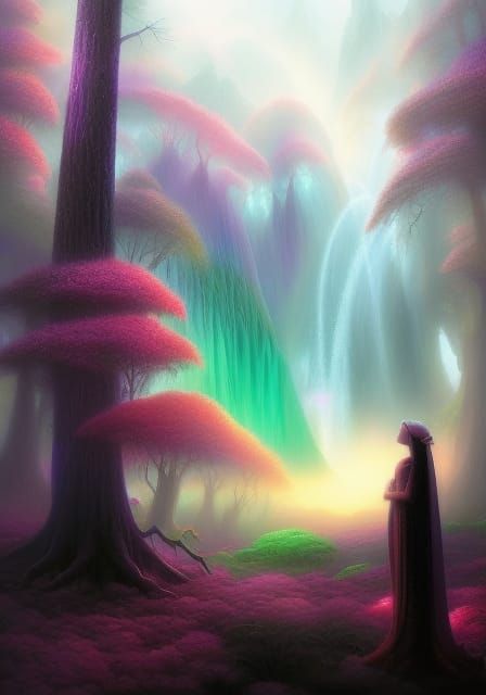 Purple Portal Painting in Surreal Style