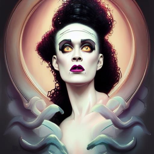 Bride of Frankenstein Drag Queen Portrait