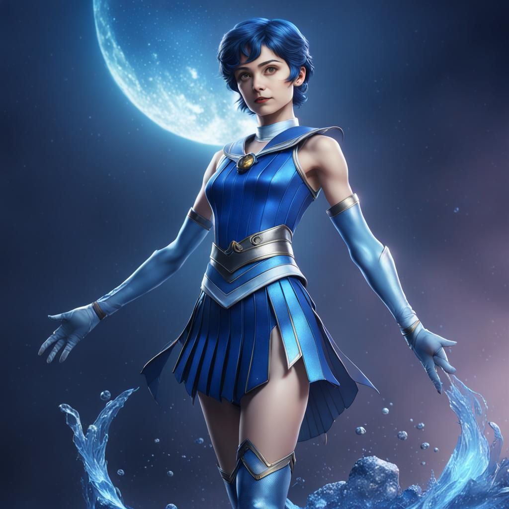 Sailor Mercury Fantasy Concept Art in 8K