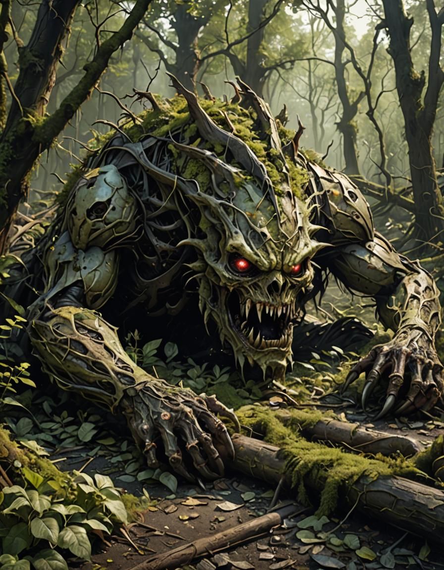 Fallen Monster in Overgrown Dystopia