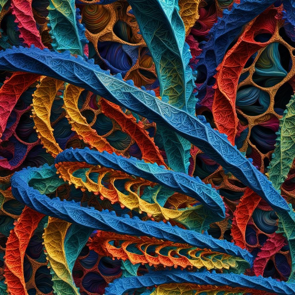 DNA double helix, fractal geometry