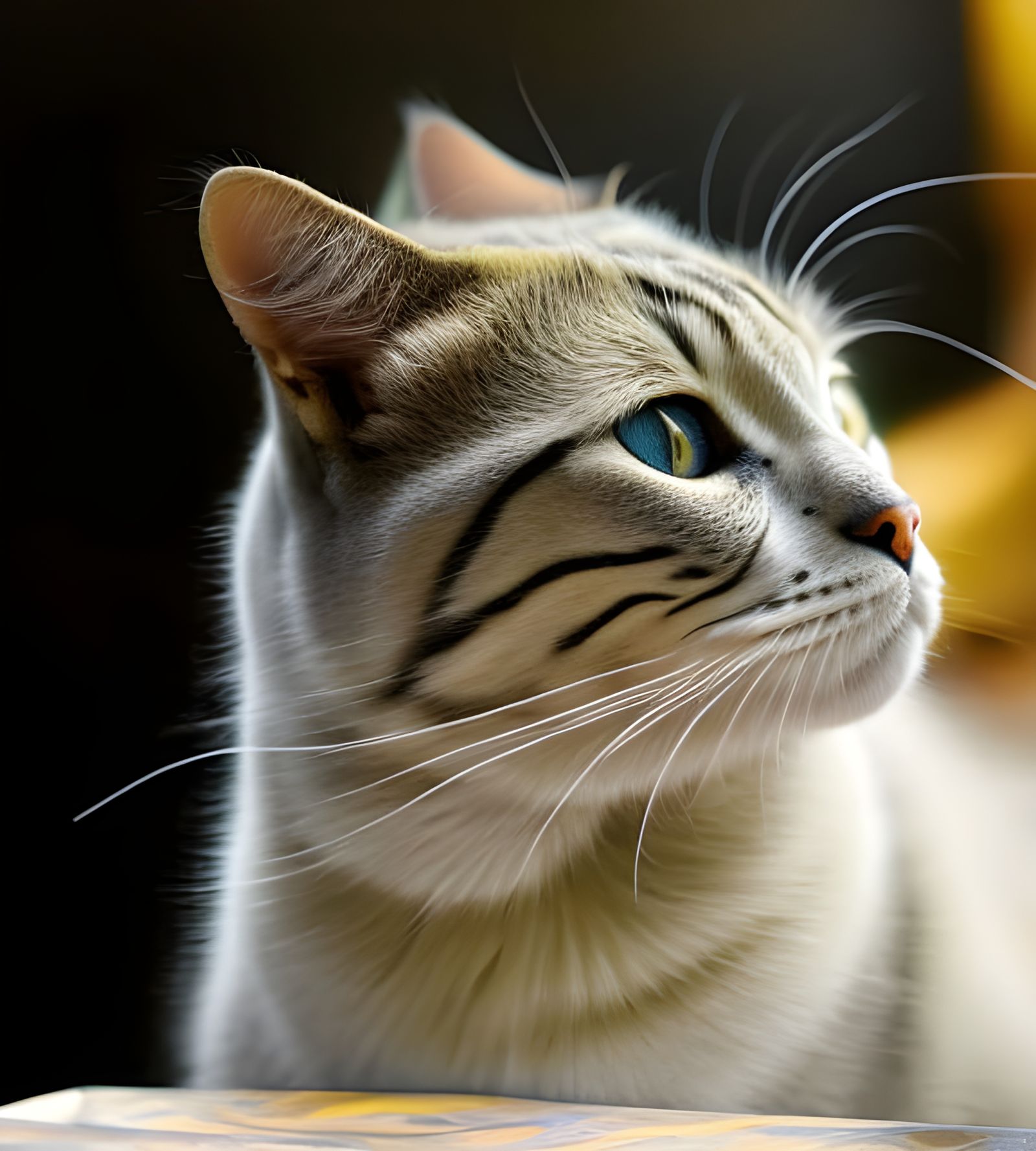 Cats on Antique Furniture in Surreal Style