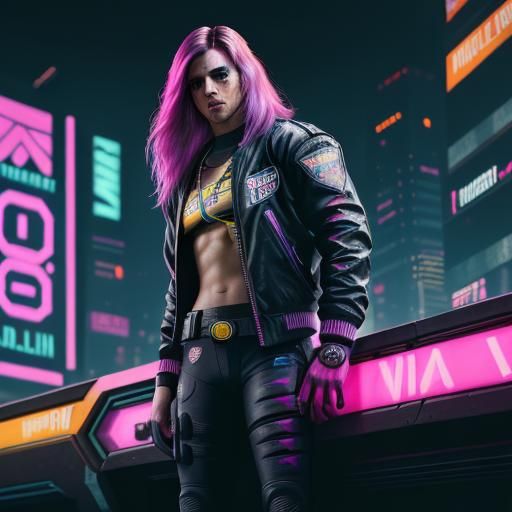 NFL in Cyberpunk 2099 Neon Style