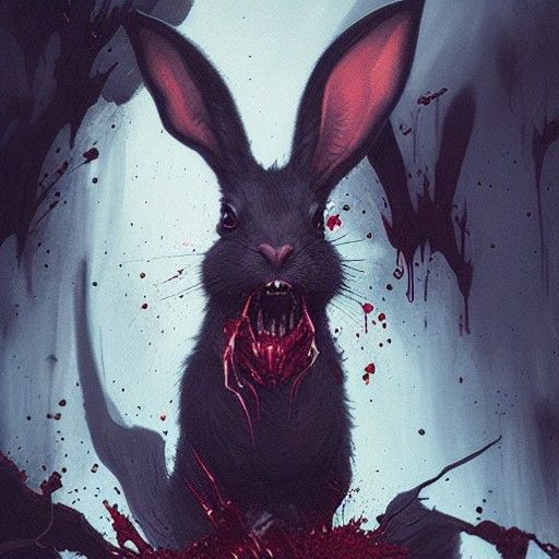 Sinister Horror Rabbit by Greg Rutkowski