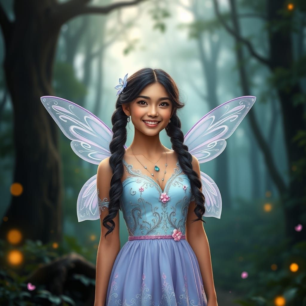 Hyper-Realistic Fairy Cosplay in Mystical Forest
