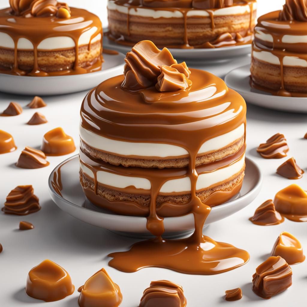 Caramel Dulce de Leche Dessert: Matte Painting