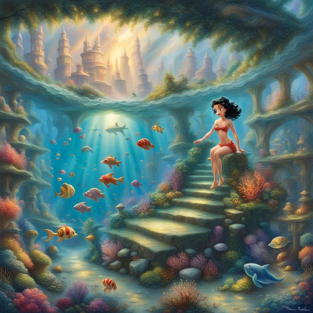 Betty Boop as Mermaid in Underwater Kingdom