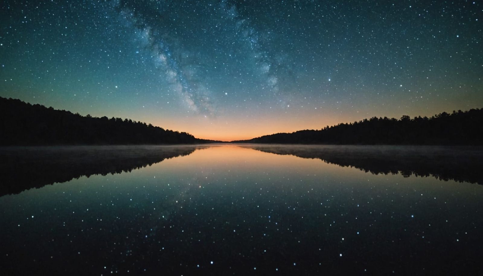 Mystical Water World Illuminated by Starlight