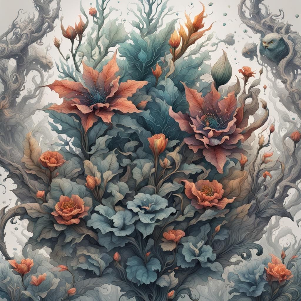 Botanical Ink Tattoo Design for Men