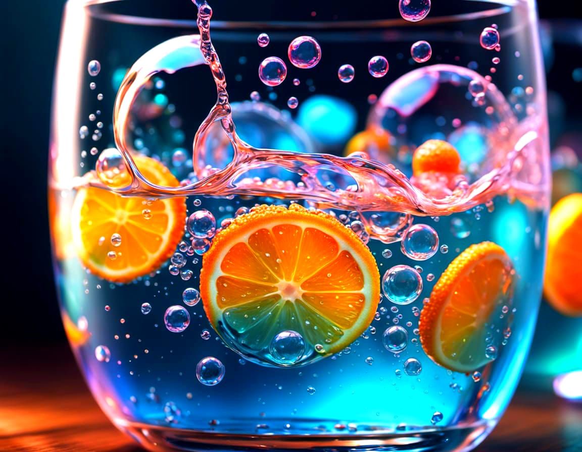 Bubbles in a Glass of Soda Pop