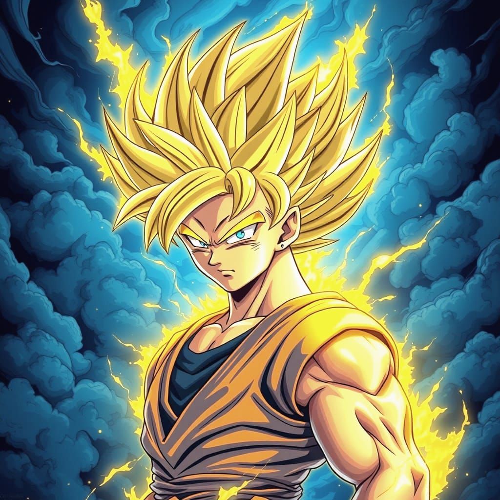 Goku Transforms into Super Saiyan