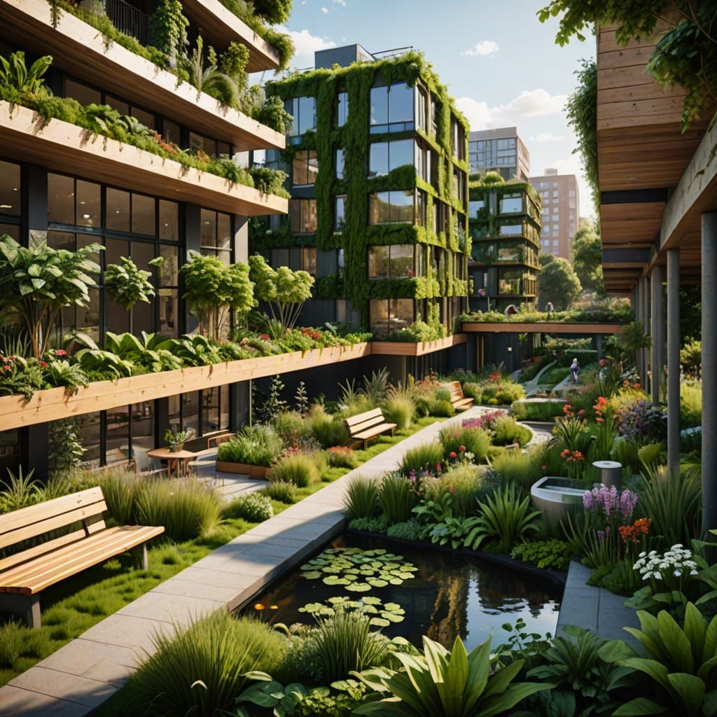 Modern Urban Garden for Biodiversity and Sustainable Living
