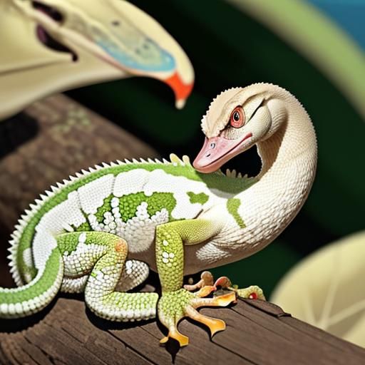 Hybrid Swan Gecko Creature
