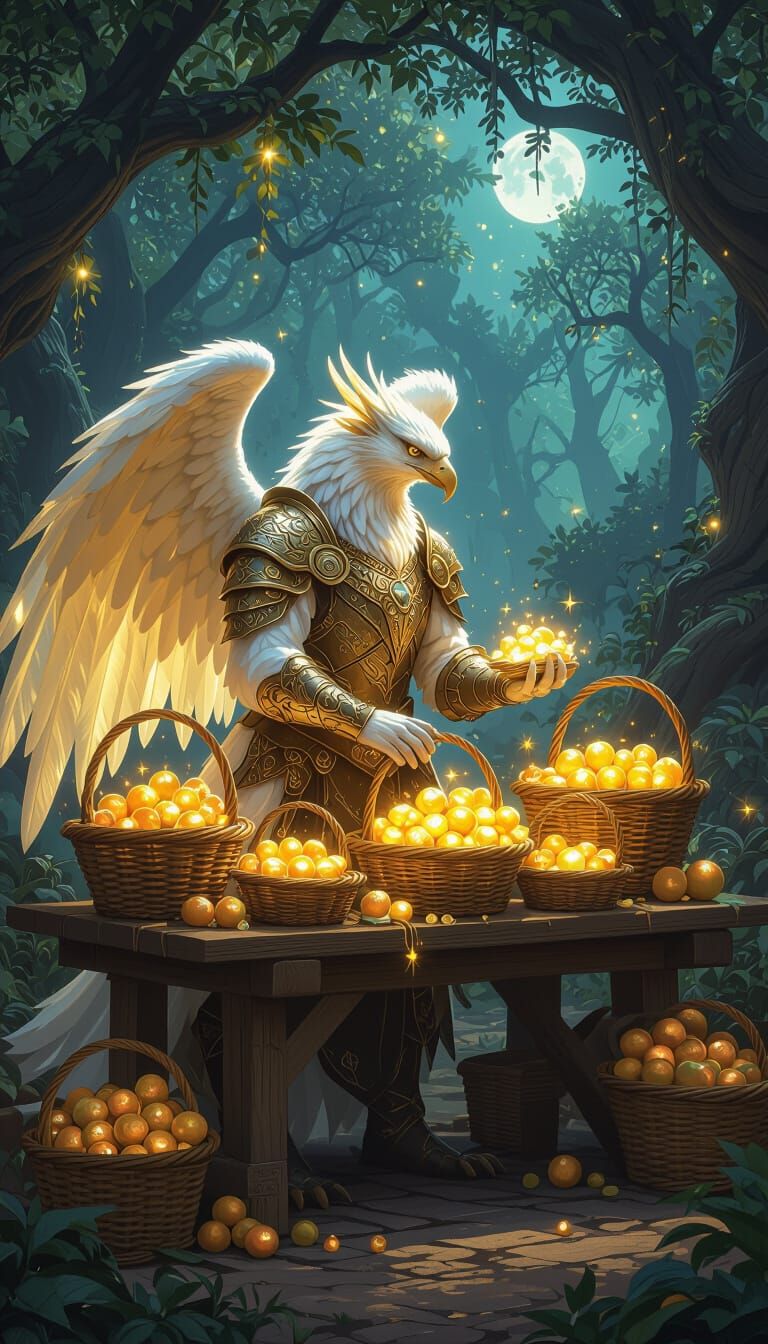 Golden Griffin's Moonpetal Flower Stall