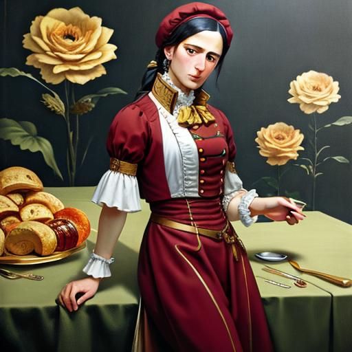 Photorealistic 3D Portrait in Maximalist Style