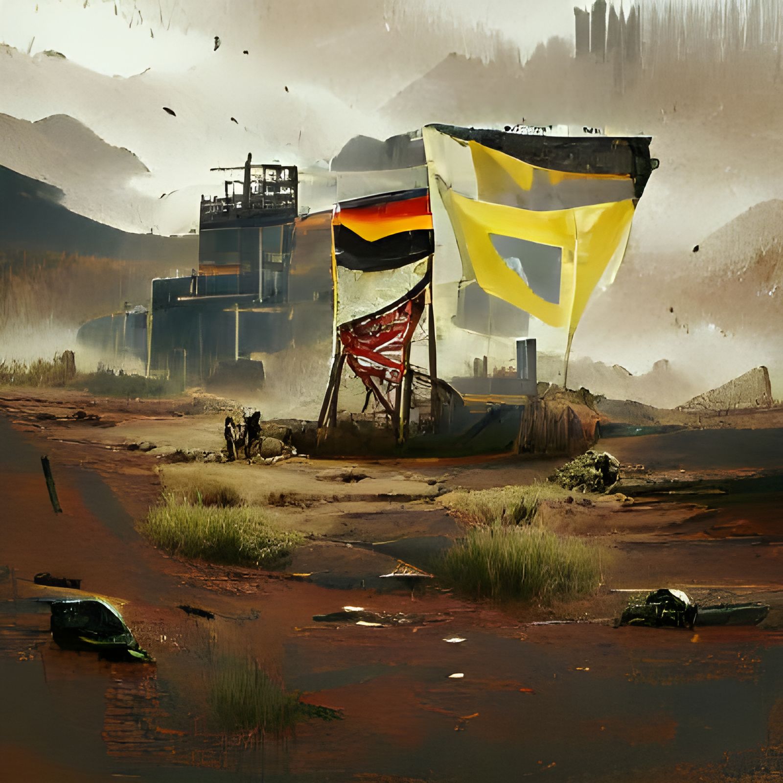 Post-Apocalyptic Flag: Artstation Contest Winner