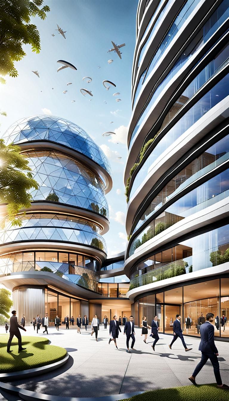 Futuristic Headquarters: Innovation and Sustainability