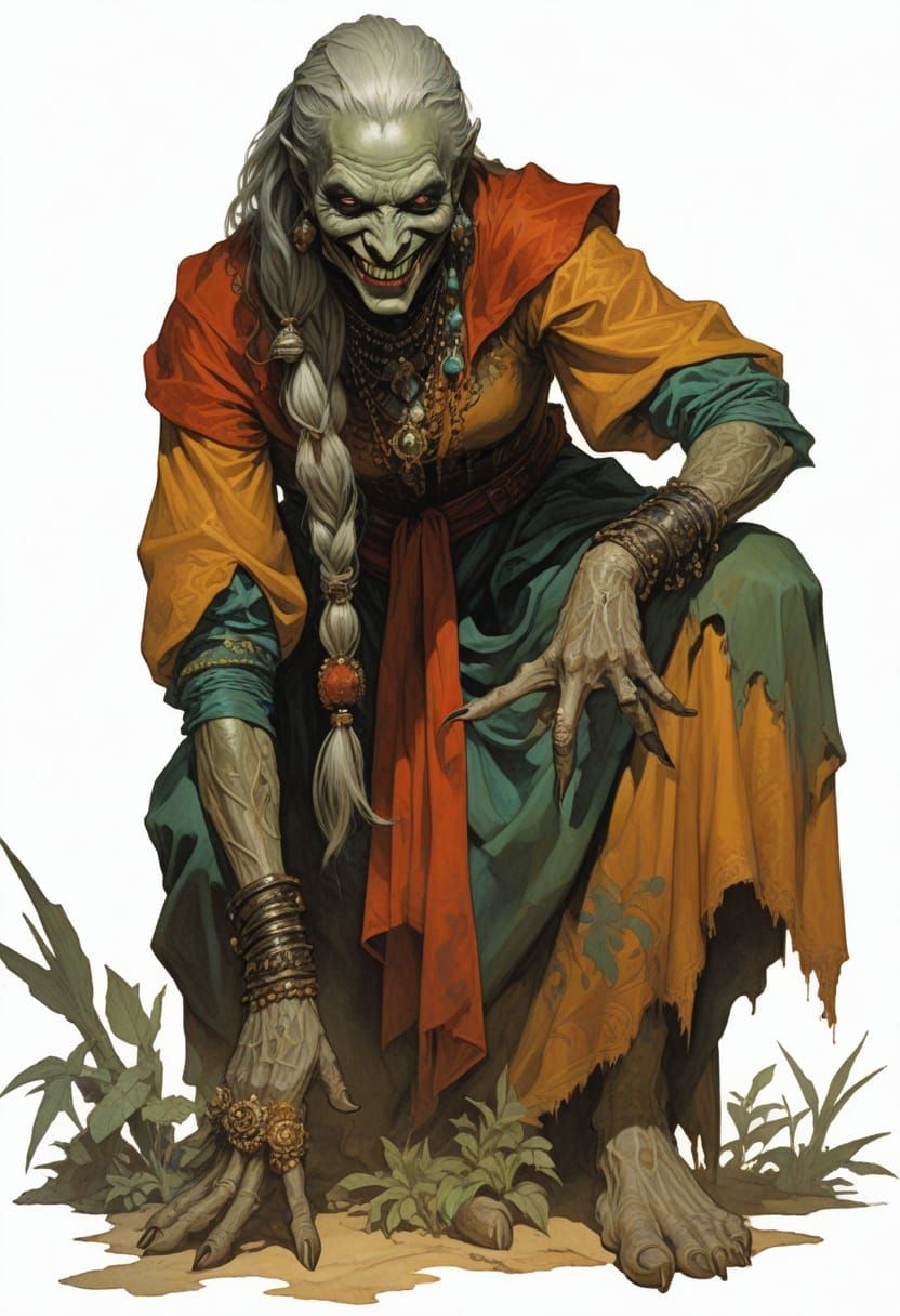 Baroque Fantasy Crone Portrait