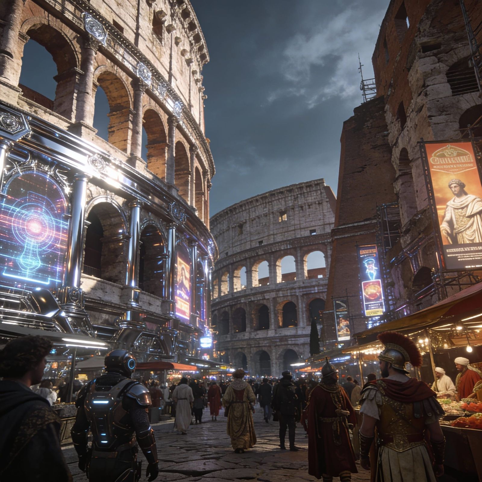 Colosseum Marketplace in Neo-Roman City