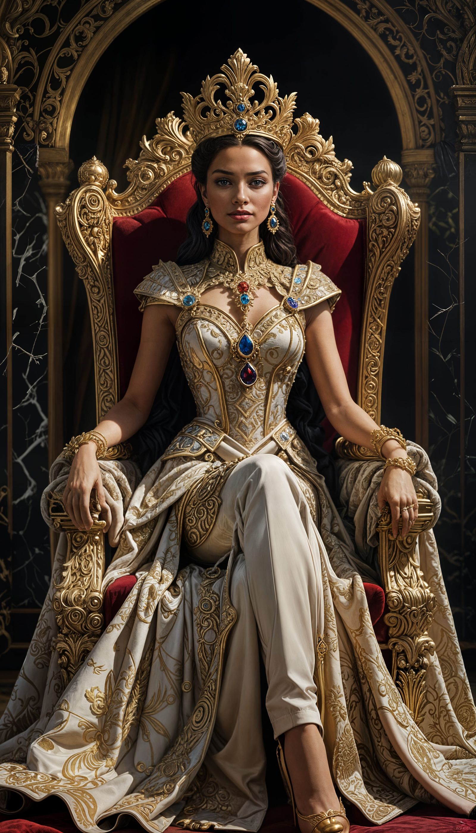 Regal Photorealistic Portrait of a Queen in Majesty