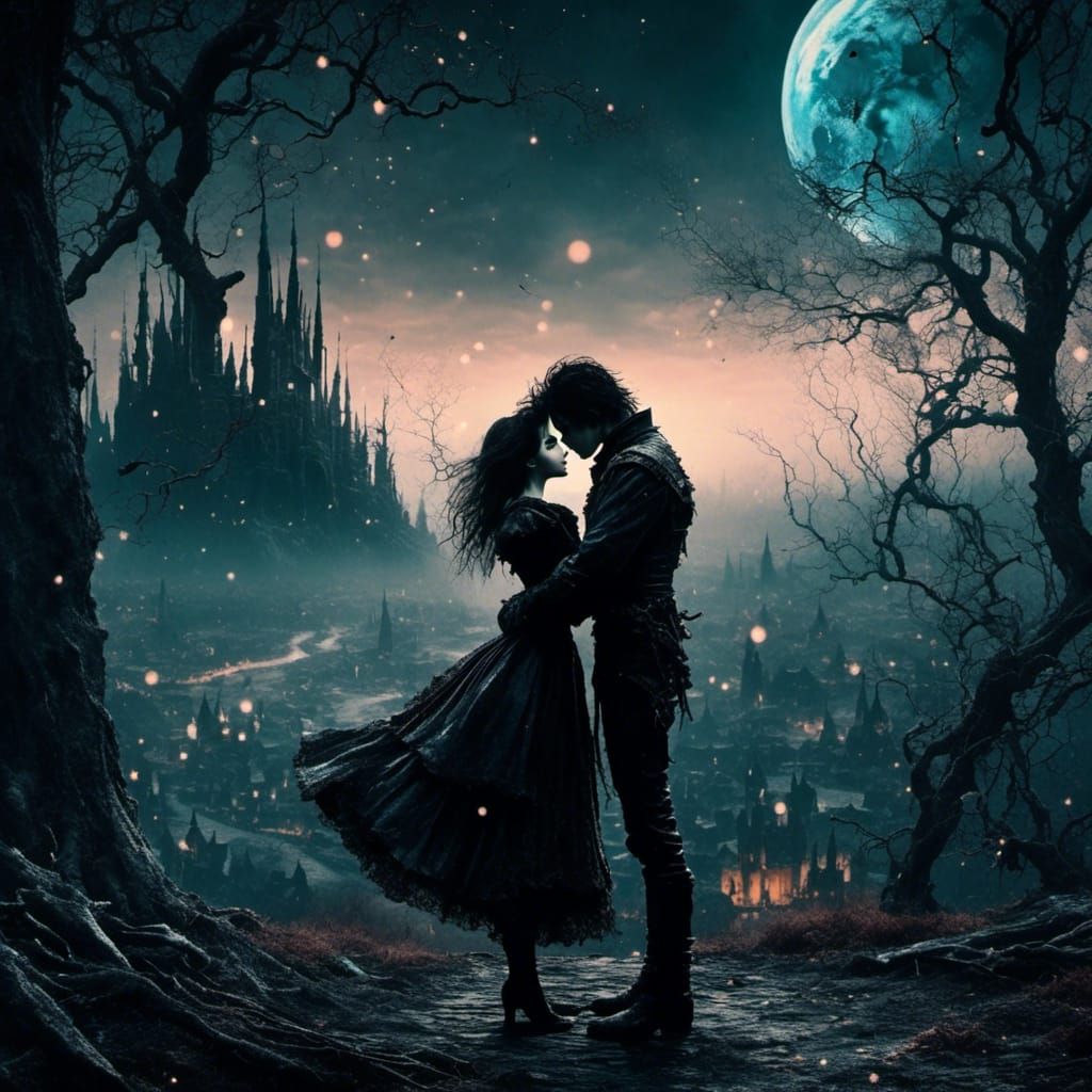 Edward Scissorhands Hugs Kim in Lonely City