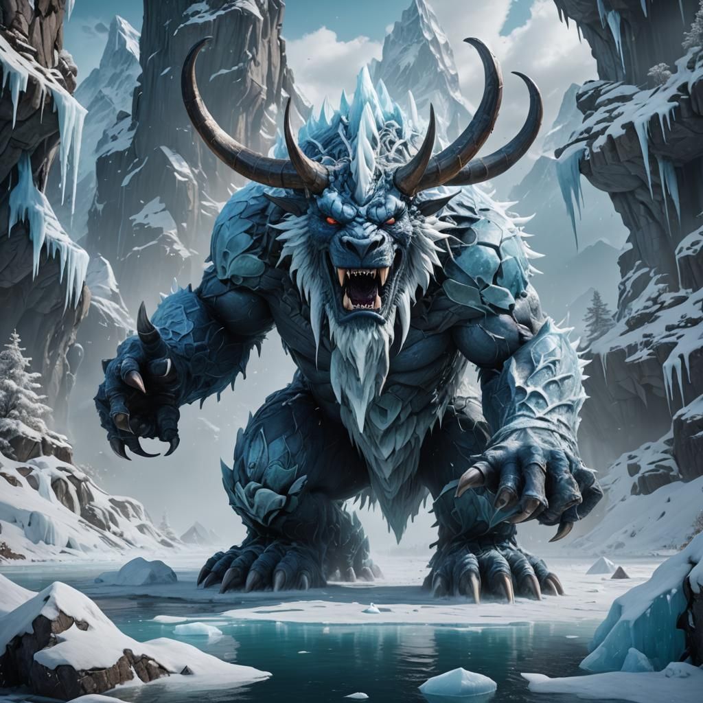 Shimo the Ice Beast Fantasy Concept Art