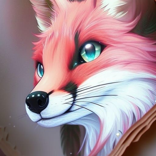 Cute Fox, by Apofiss x Loish,CGA, HCL, Edge Detection, With ...