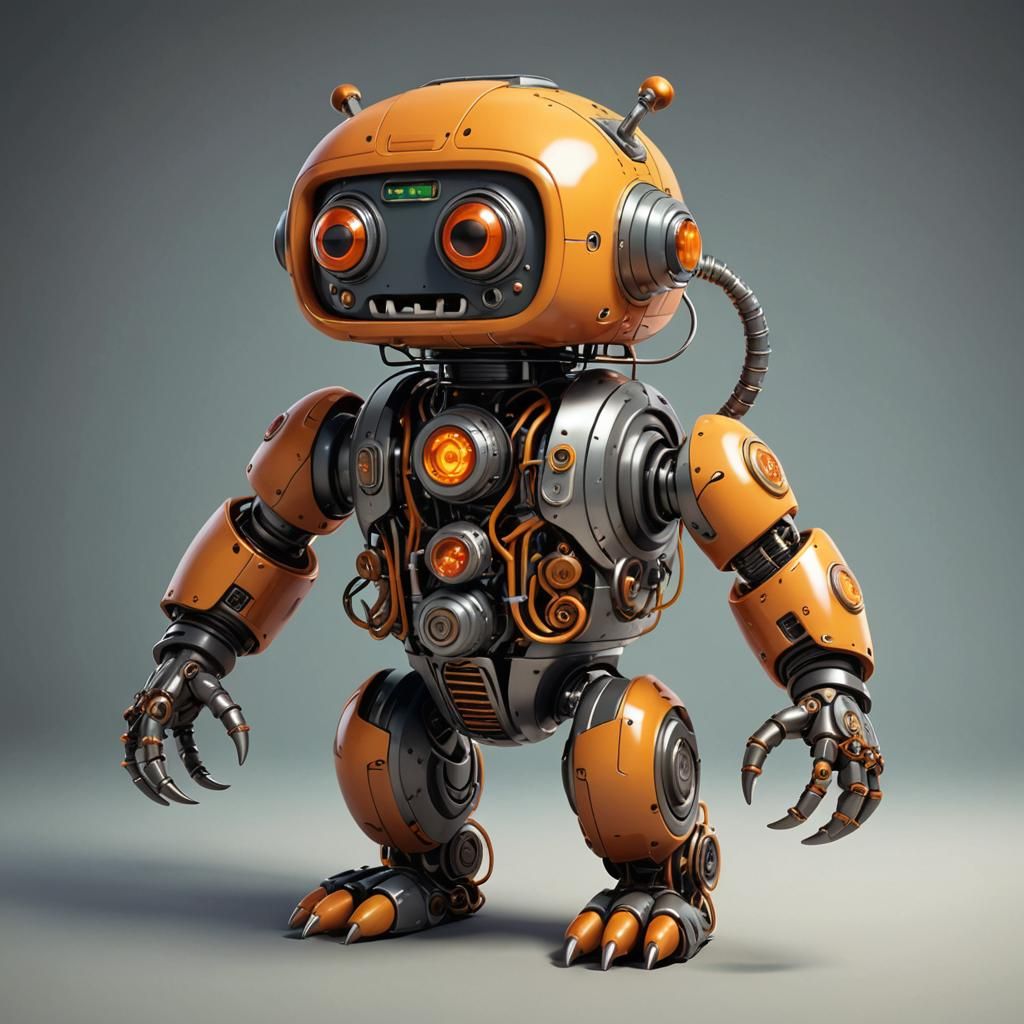 Friendly Cryptid Robot with Cold Energy