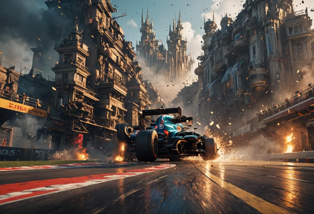 Detailed Formula 1 Car Matte Painting