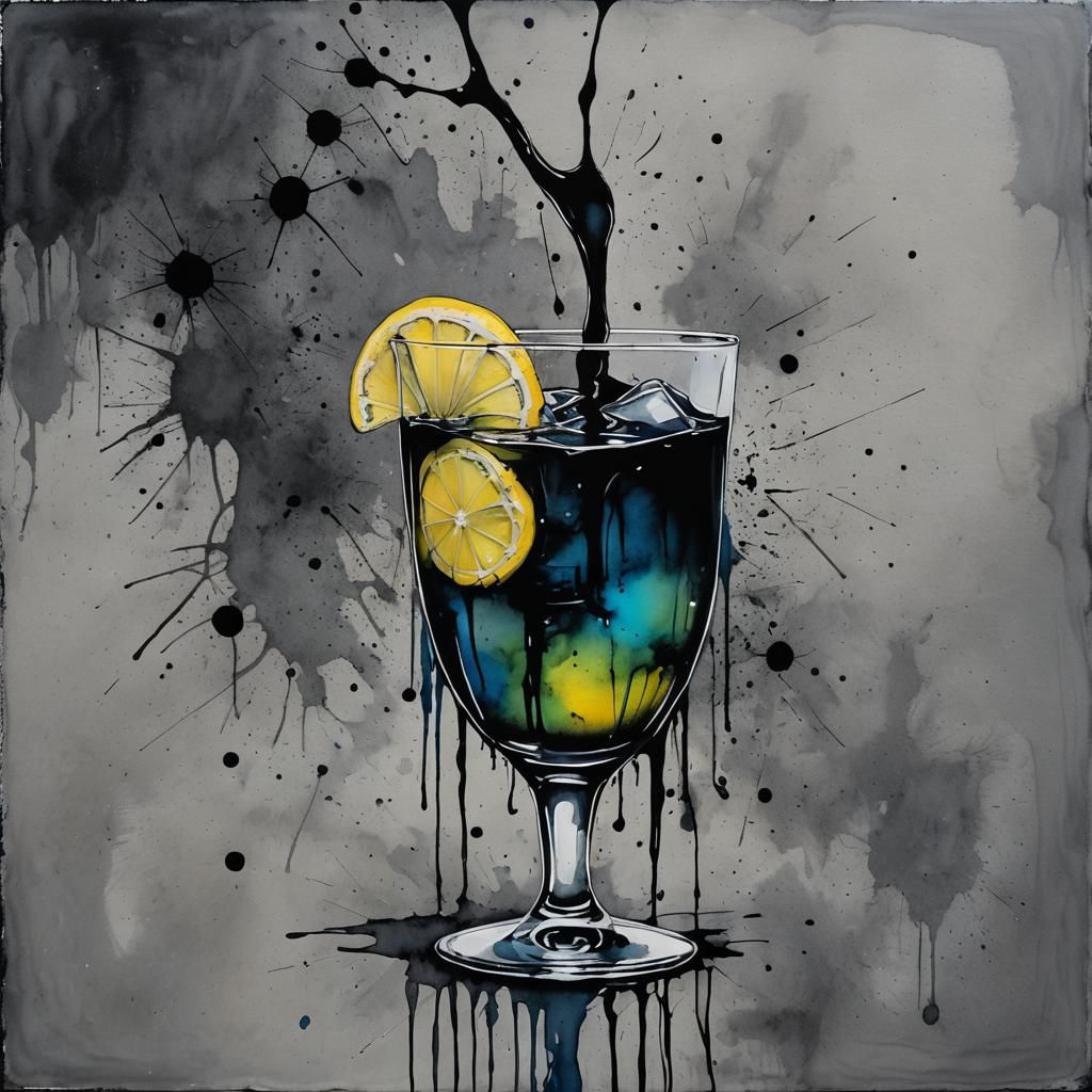 Emo Lemonade: Colorful Watercolors in Concrete