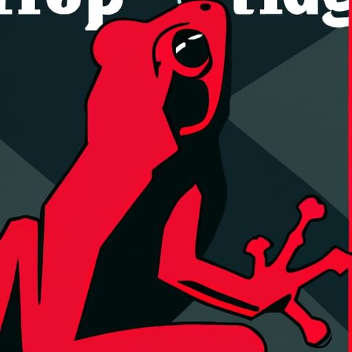 Frog in Soviet Realism Propaganda Poster Art