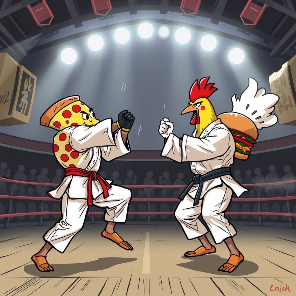Food Fight in a Dynamic Arena