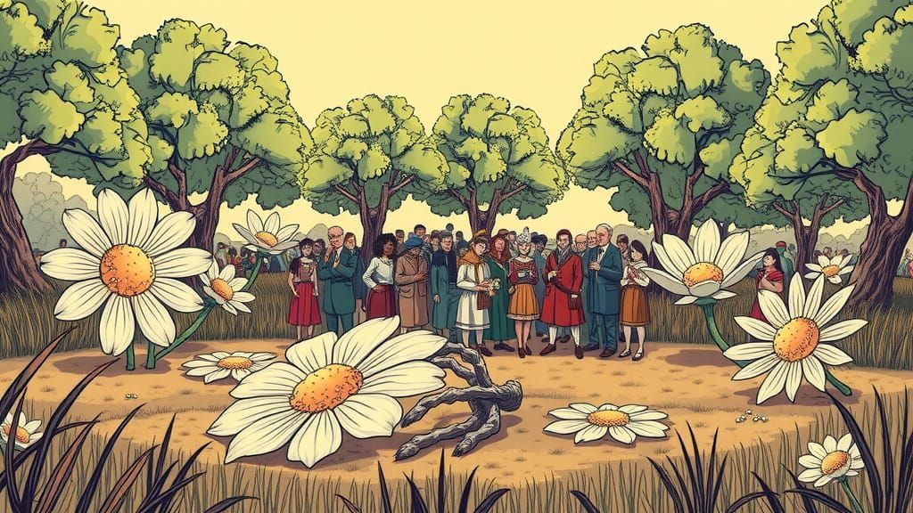 Townspeople Celebrate Victory Over Pollen Monsters