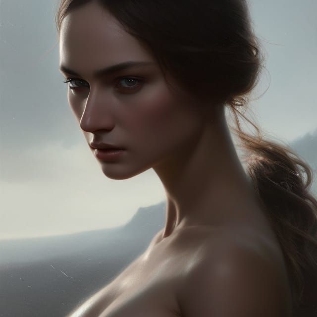 Detailed Portrait of a Woman in Fantasy Style