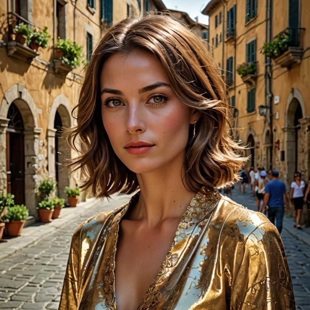 Beautiful Woman in Tuscany, Professional High Definition Pho...