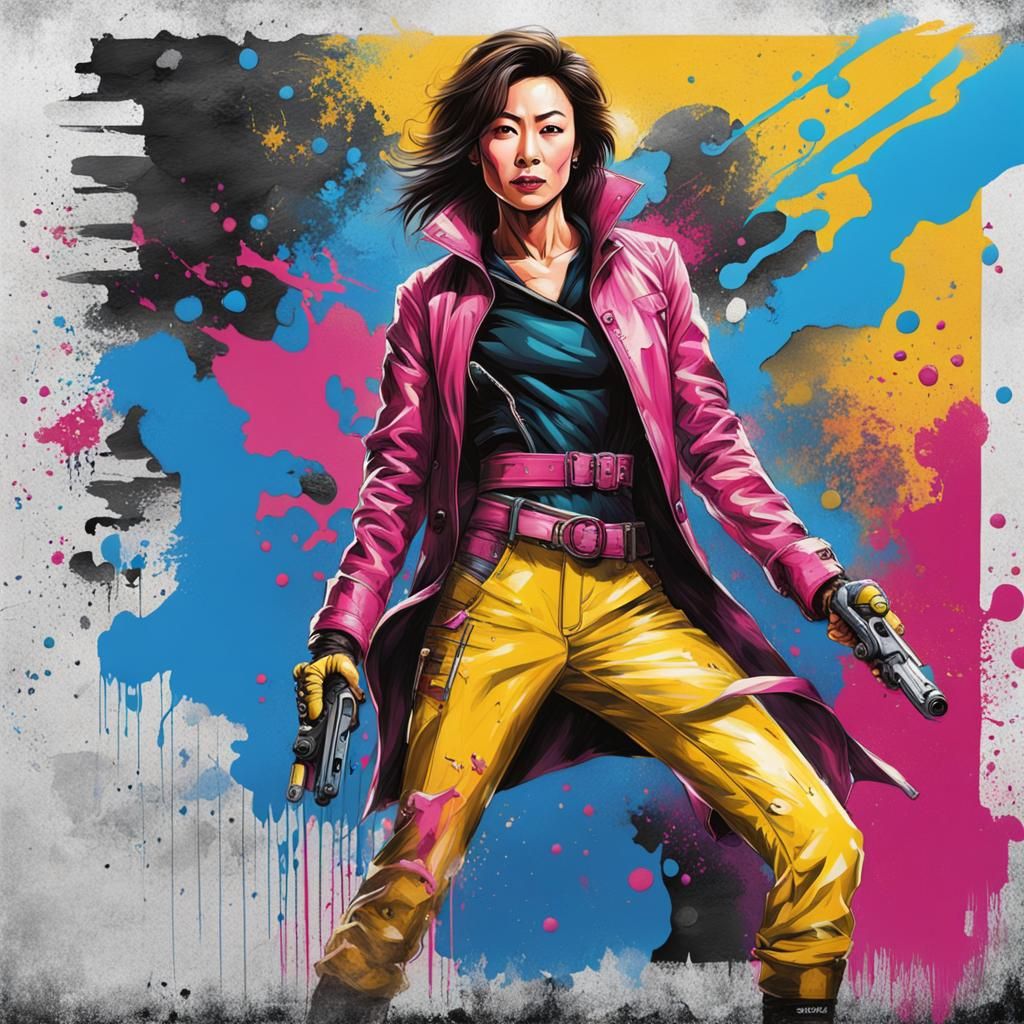 Michelle Yeoh as Jubilee in Graffiti Art