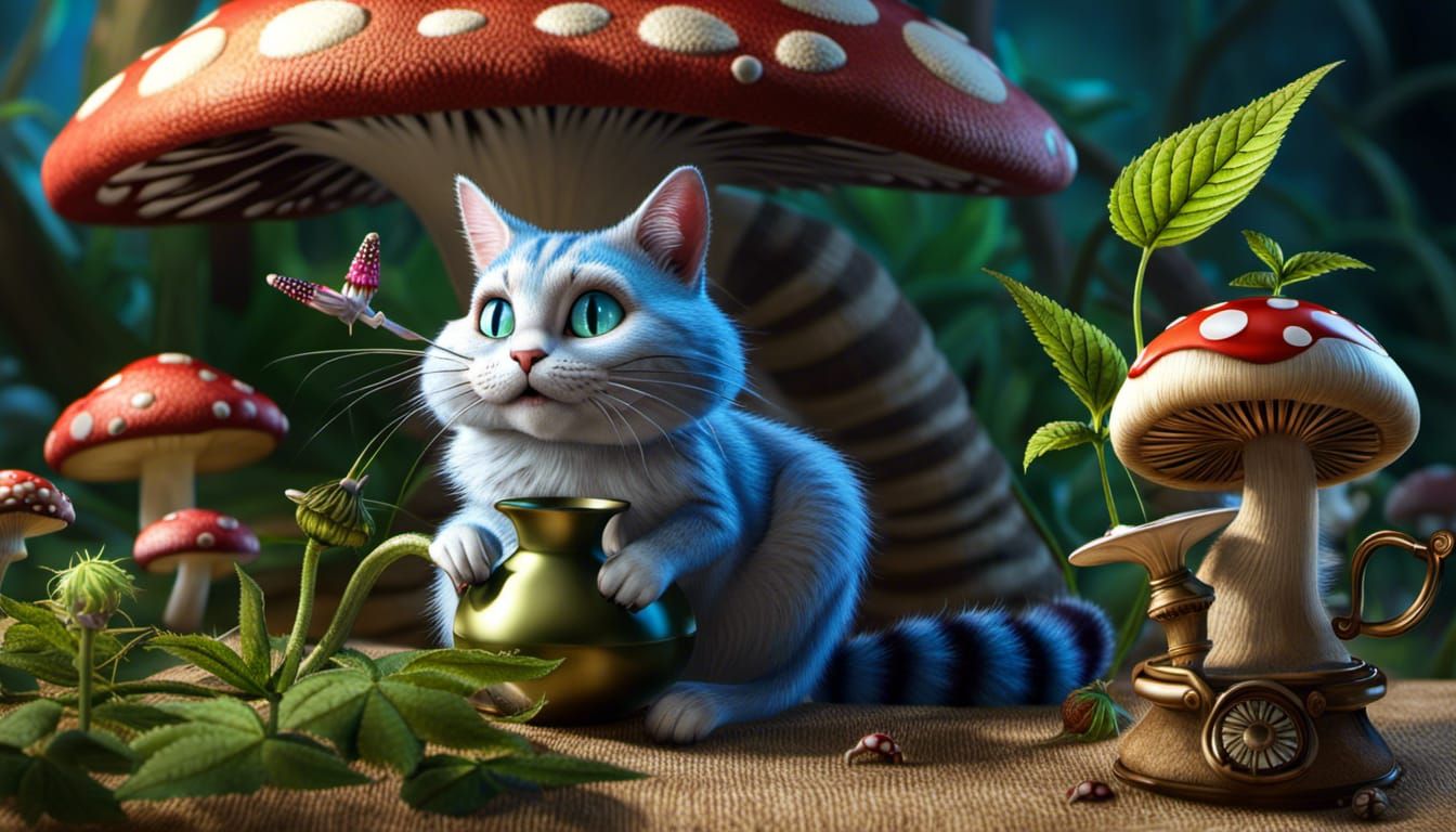 Alice in Wonderland: Psychedelic 3D Art