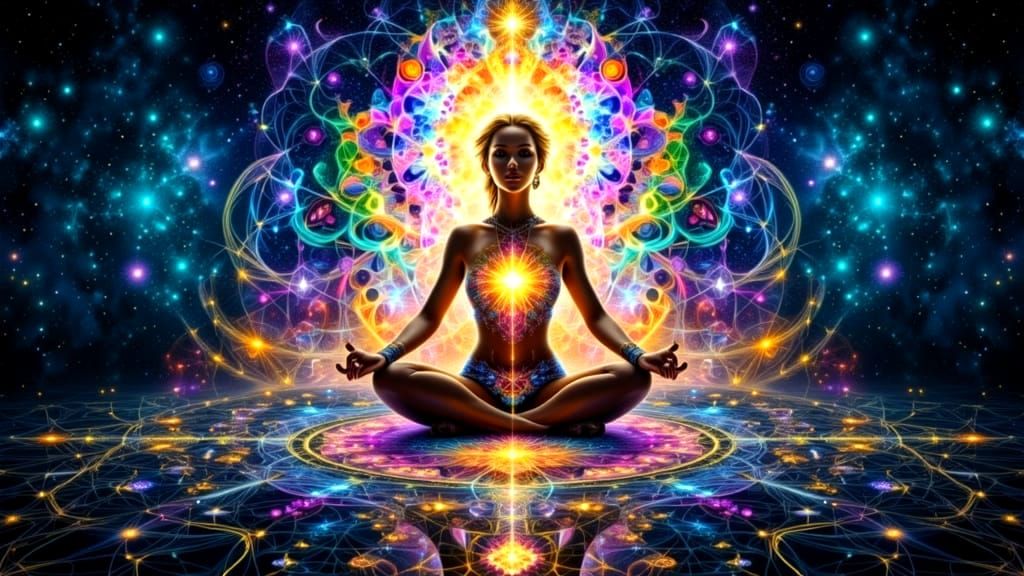 Psychedelic Mirrored Sacred Geometry in Visionary Art