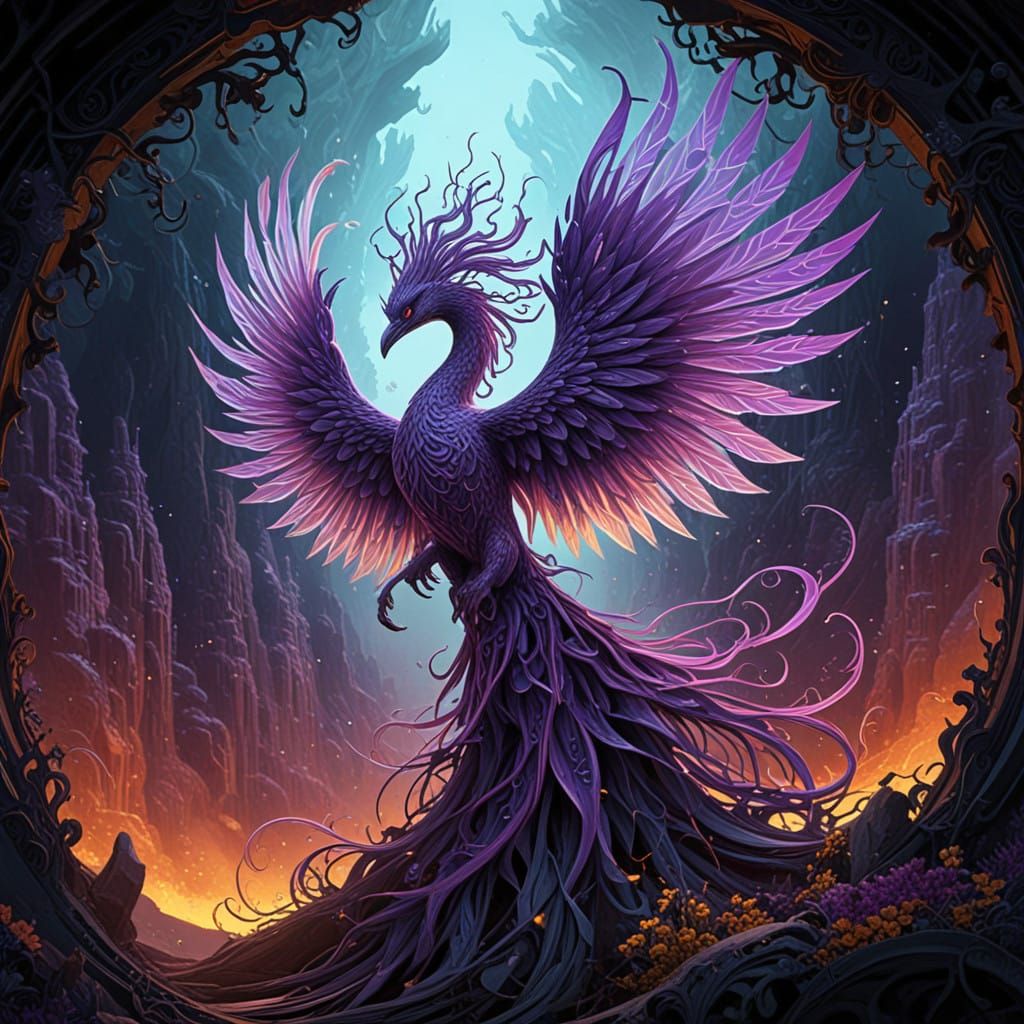 Ethereal Hybrid Goddess Transforms in Vibrant Dark Fantasy L...